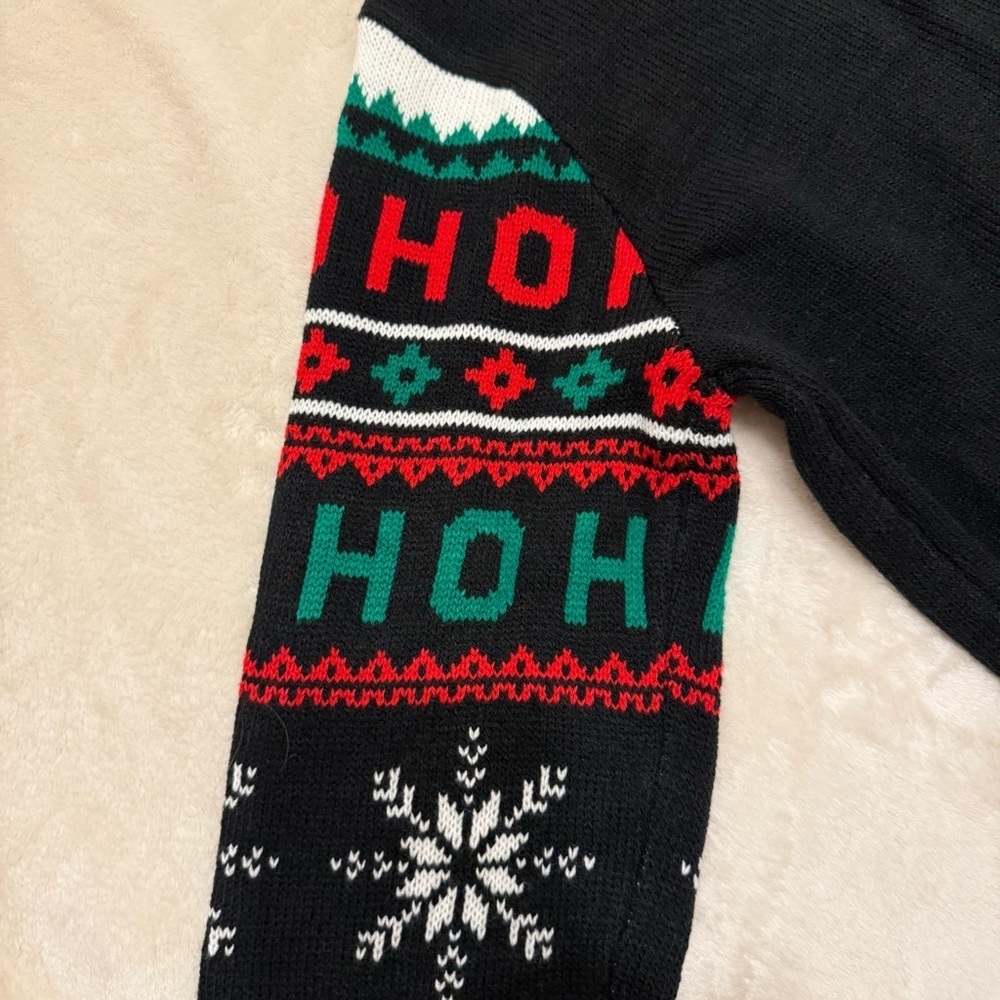 Festive Black and Red Holiday Sweater Christmas Sweater - Picture 6 of 6